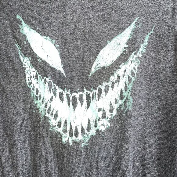 Springfield Cashmere Blend Men's M Gray Neon Skull Print Pullover Sweater - Picture 4 of 6